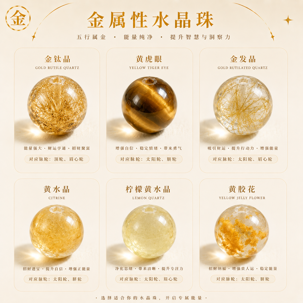 金属性水晶珠