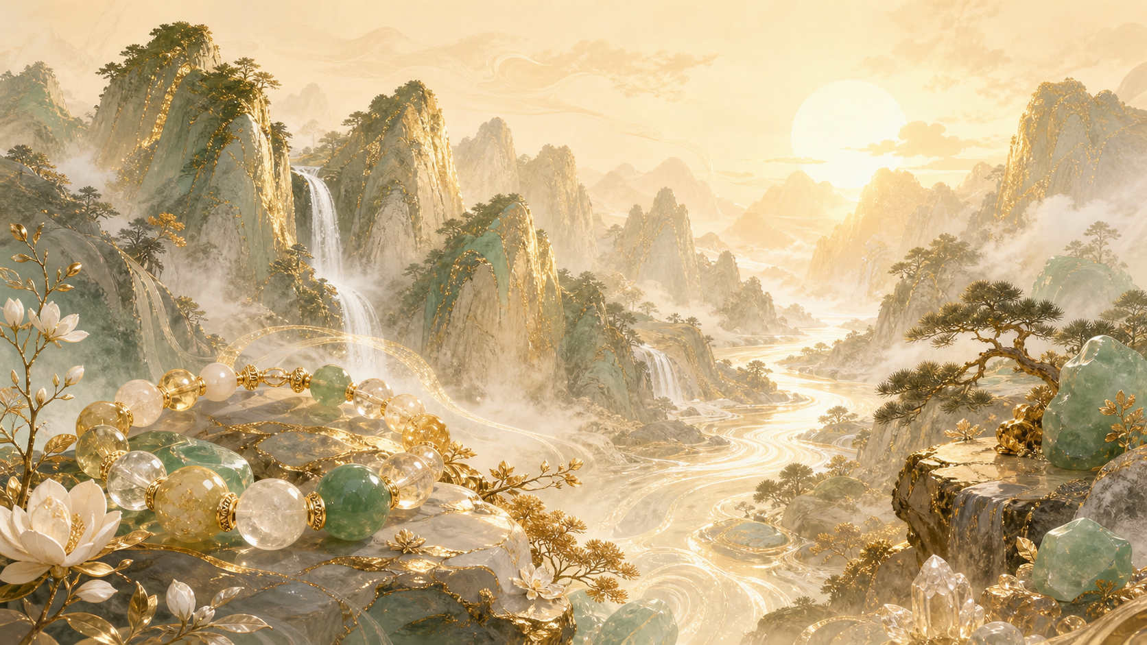 Senora Crystals 山水能量背景